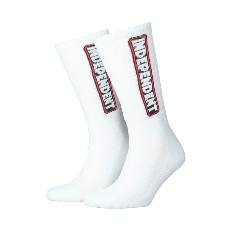 Independent Bar Logo Sock – White