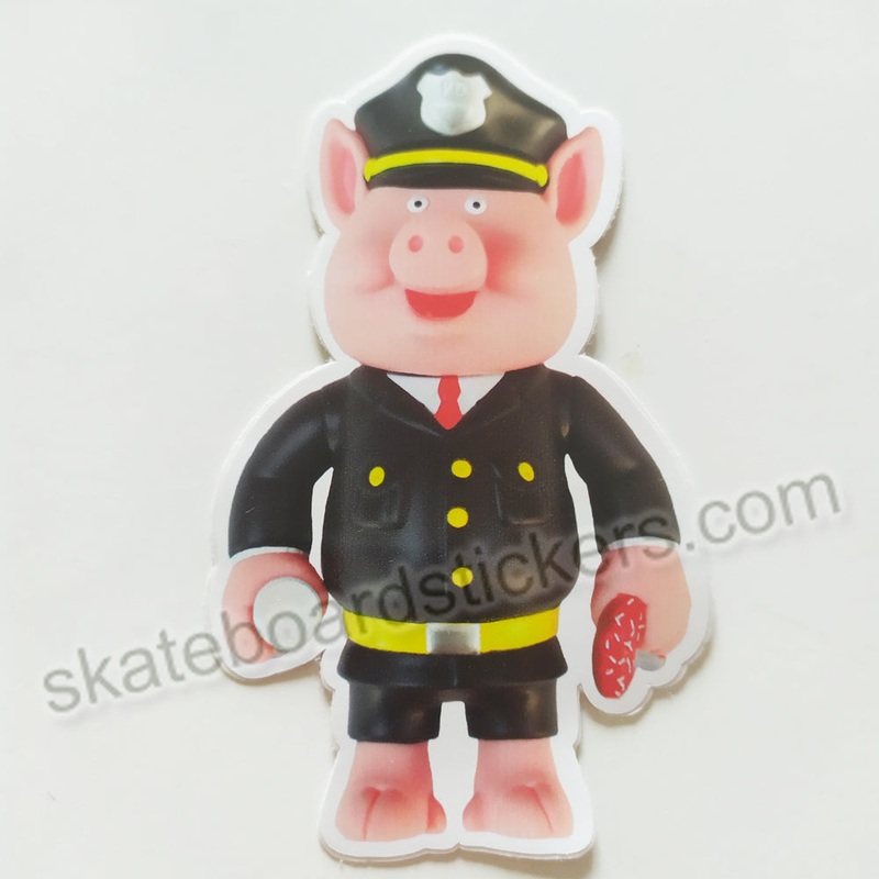 StrangeLove Skateboard Sticker – Pig Black