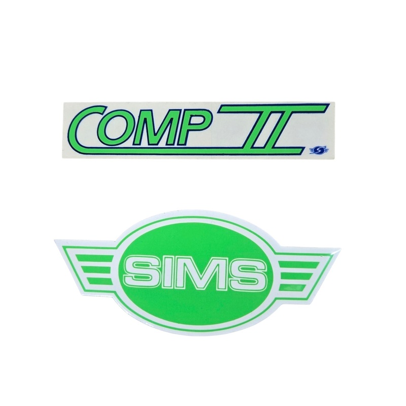 Vintage SIMS Comp II and Wing logo skateboard STICKERS 2 PACK