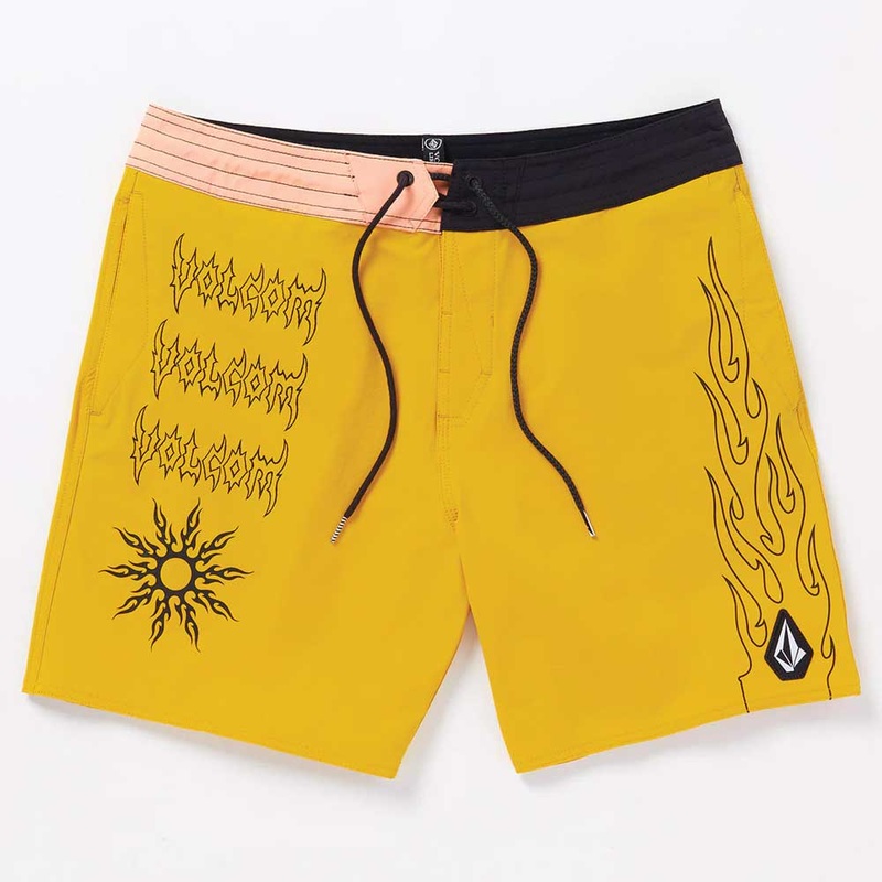 Volcom Men’s About Time Liberators Trunks – Lemon 30 Lemon