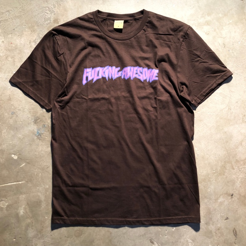 Fucking Awesome – 2025 Stamp Logo Tee – Brown XL