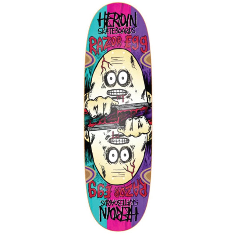 Heroin Razor Egg Spliced Symmetrical Skateboard Deck 9.5″ 9.5″