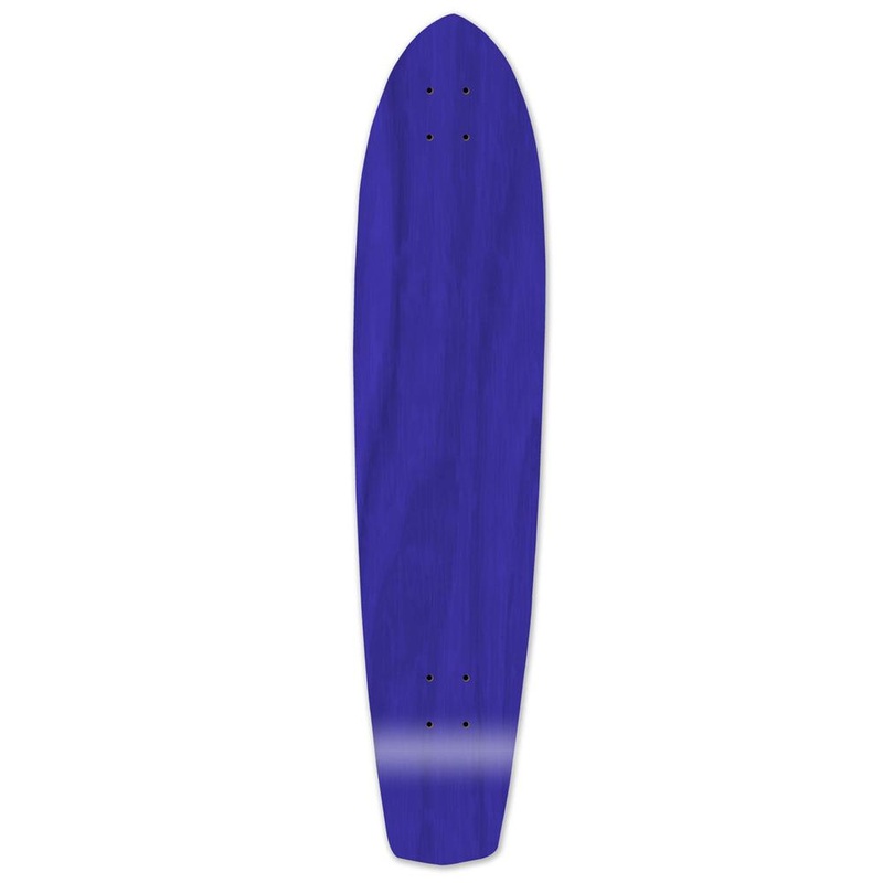 Punked Slimkick Blank Longboard Deck – Stained Blue Deck