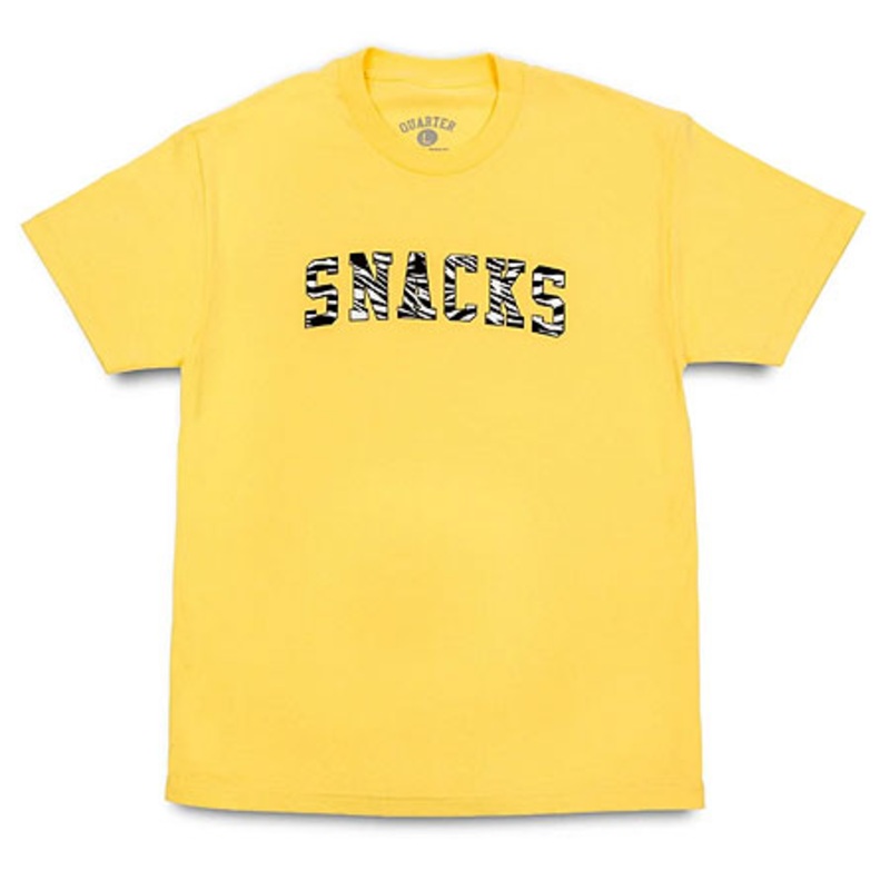 Quartersnacks Snack Varsity T Shirt Light Yellow Small