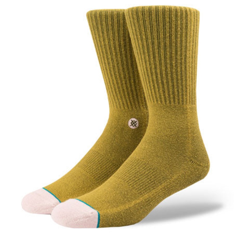Stance Drab Crew Socks Olive Large