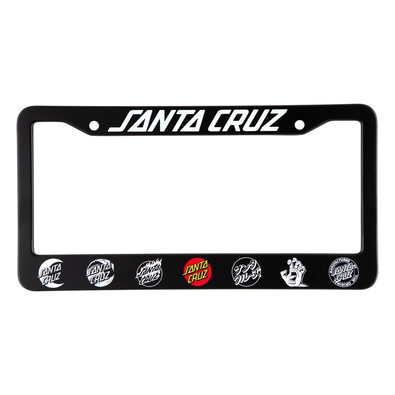 Classic Logos Santa Cruz License Plate Frame Black OS