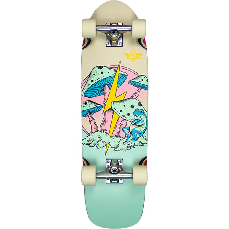 Dusters Fungi Pink/Green 29.5″ Cruiser Longboard Complete