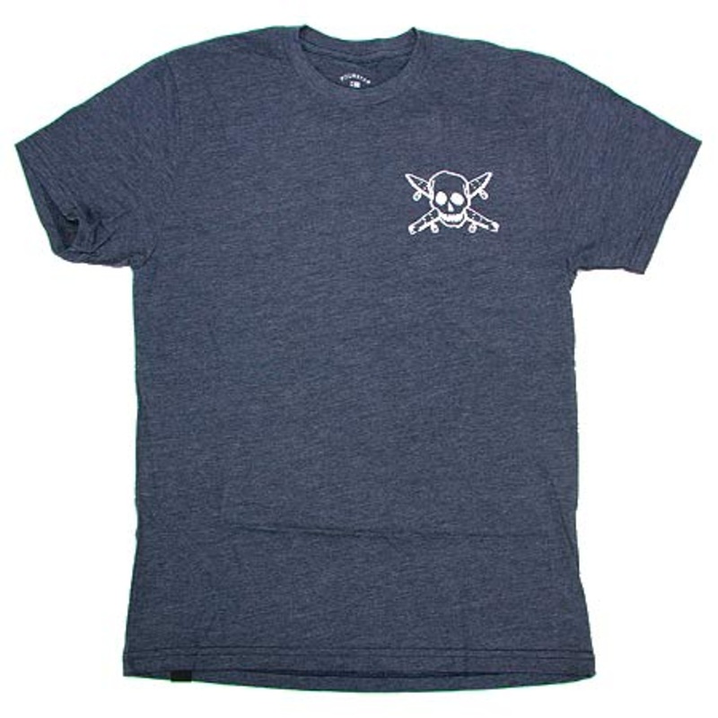Fourstar Pirate Triblend T Shirt Navy Extra Large