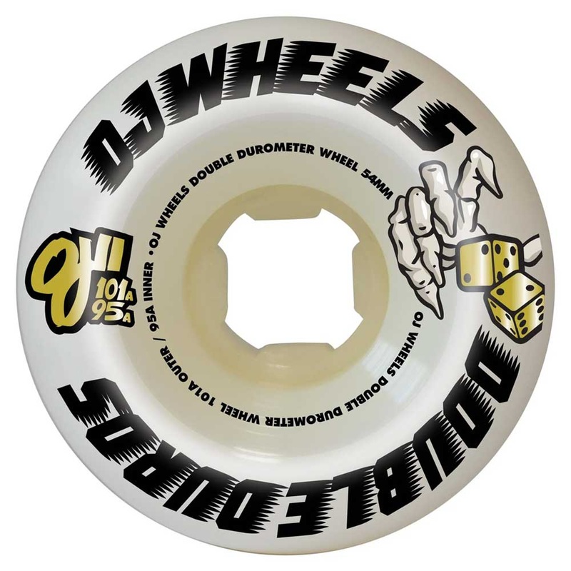 OJ Wheels Team Double Duro 54mm101A/95A White Mini Combo
