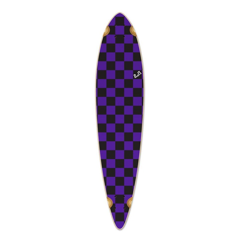 Punked Pintail Longboard Deck Checker Purple Deck