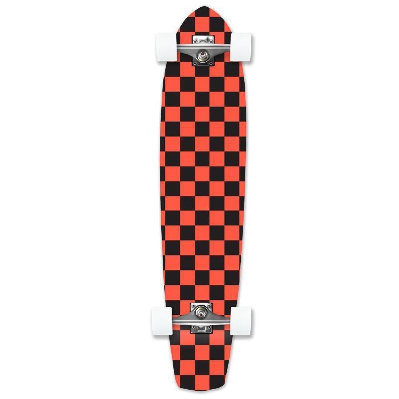 Punked Slimkick Longboard Complete – Checker Orange Complete