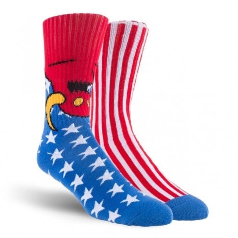 TOY MACHINE AMERICAN MONSTER SOCK RED OS