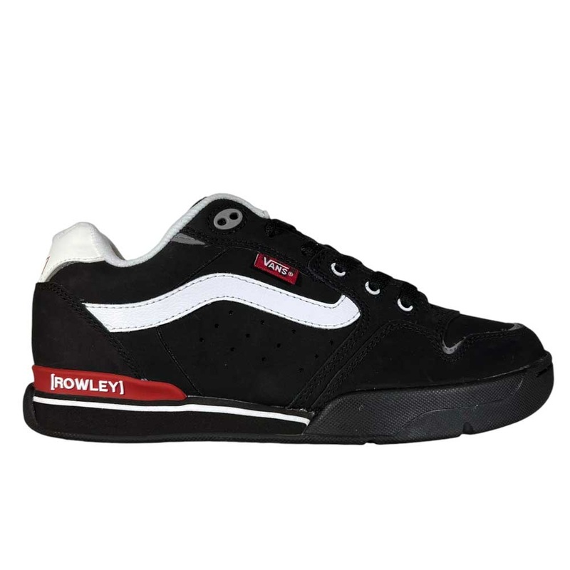 VN000D1GBWT Black White Red Rowley XLT Vans Suede Suede Skateboarding Shoes 10