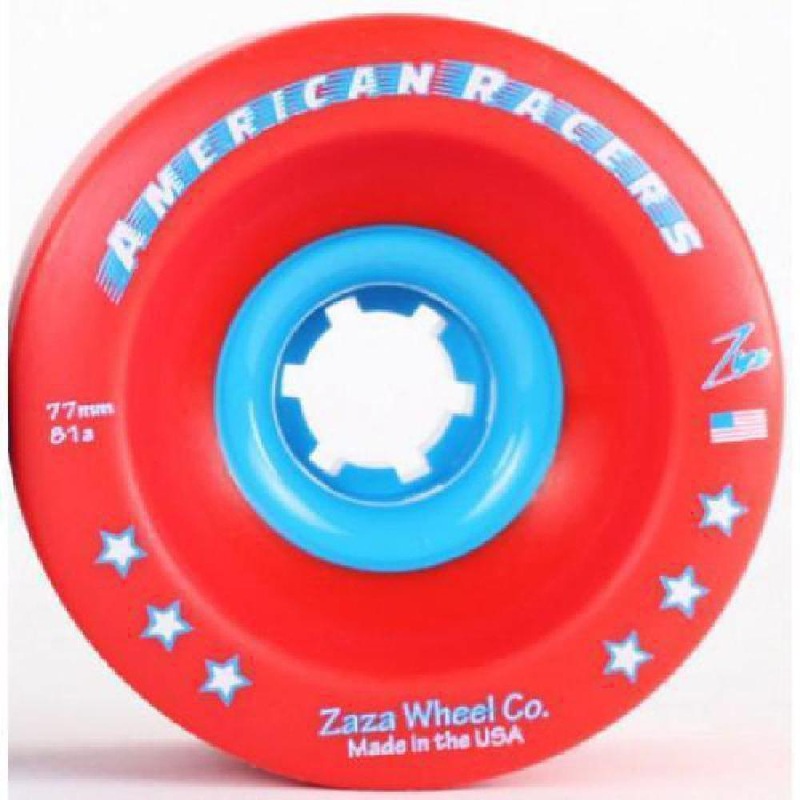 Zaza Longboard Wheels Red American Racers Set 77mm 81a