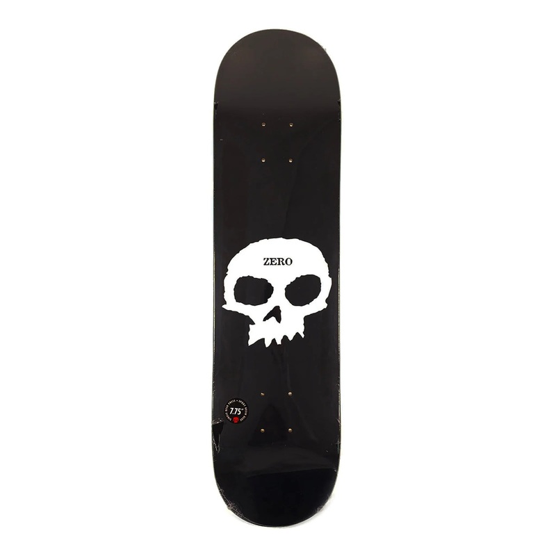 Zero – 8″ Single Skull Deck – Black / White 8″