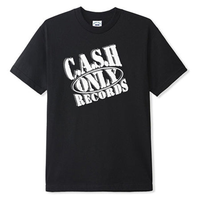 Cash Only Records T Shirt Black Large