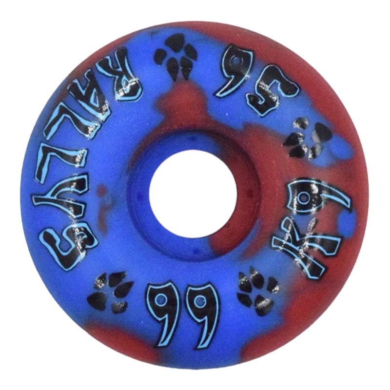 DogTown K-9 Rallys Wheels – 56mm x 99a – Red / Blue Swirl 56mm