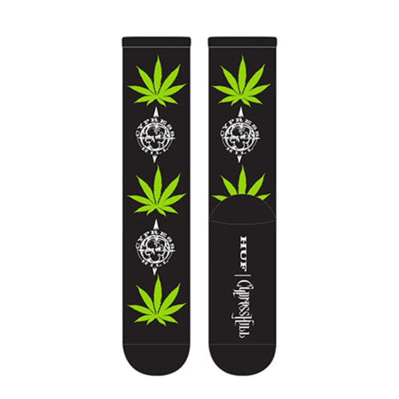 HUF HUF x Cypress Hill Compass Plantlife Crew Socks Black One size fits all