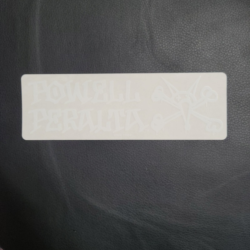 Powell Peralta Rat Bones sticker – WHITE w/ CLEAR BACK