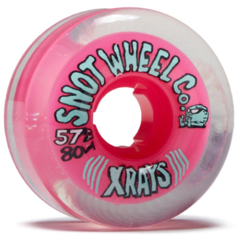 Snot X Rays Wheels Clear Pink 57MM 80A 57mm