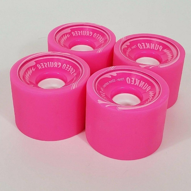 Speed Cruiser 71mm Longboard Wheels – Solid Pink Wheels only