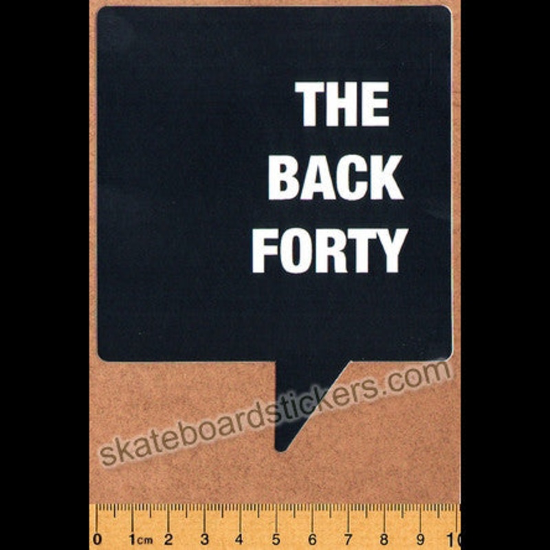 The Back Forty Skateboard Sticker – Black