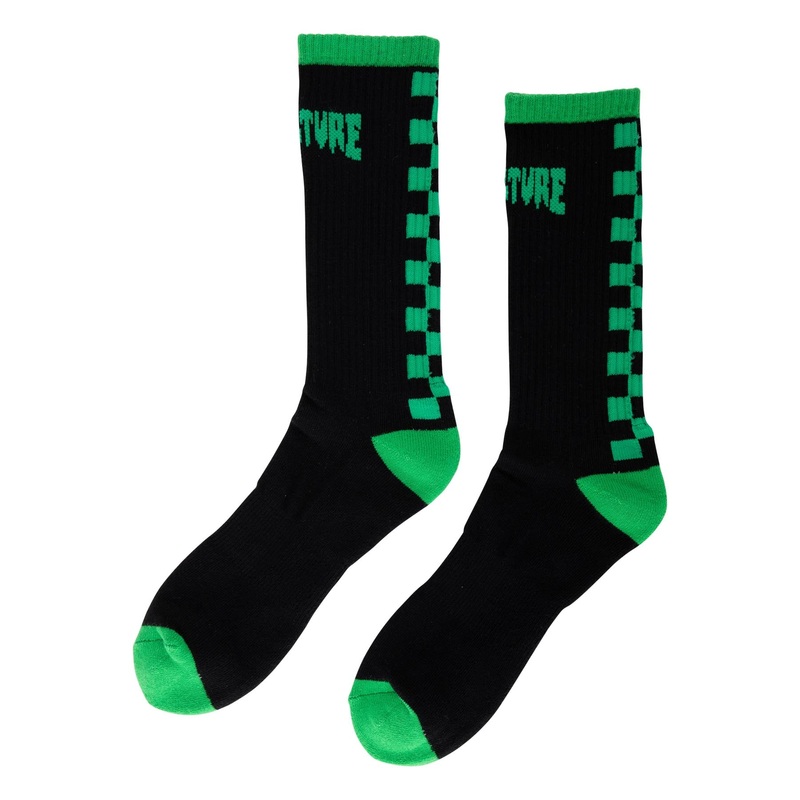 Creature Crash And Burn Crew Socks Black