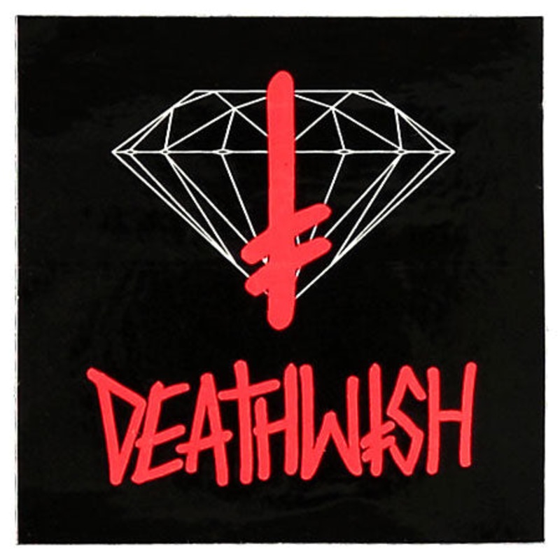 Diamond Diamond x Deathwish Sign Sticker Black 3″ X 3″
