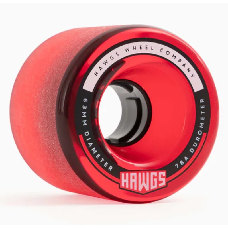 Hawgs Fatty 63mm Wheels Clear Red