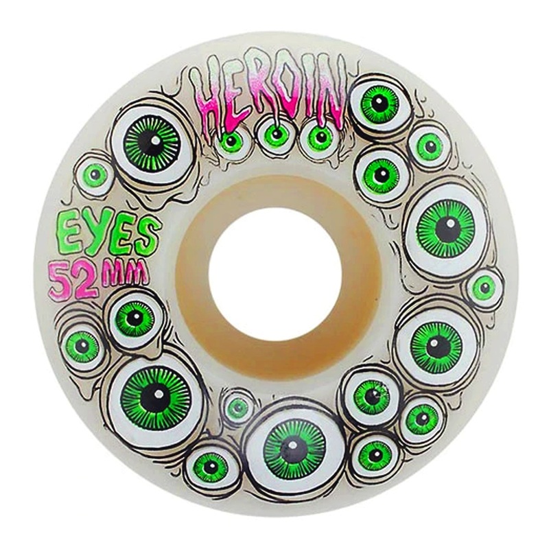 Heroin – 52mm – Eyes Wheels (Glow in the Dark) – White