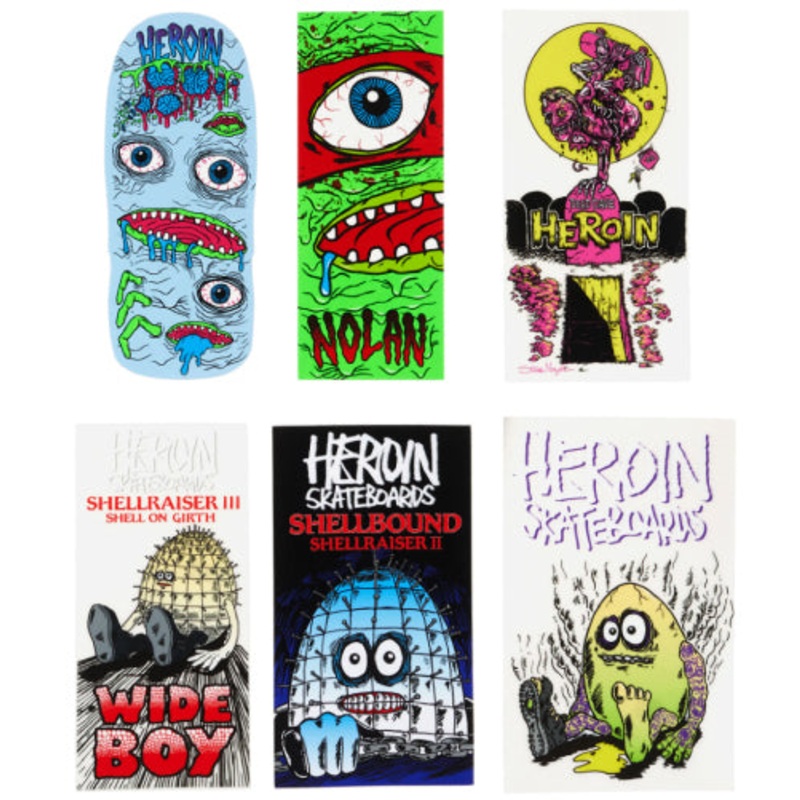 Heroin Shellbound Stickers – Set of 6
