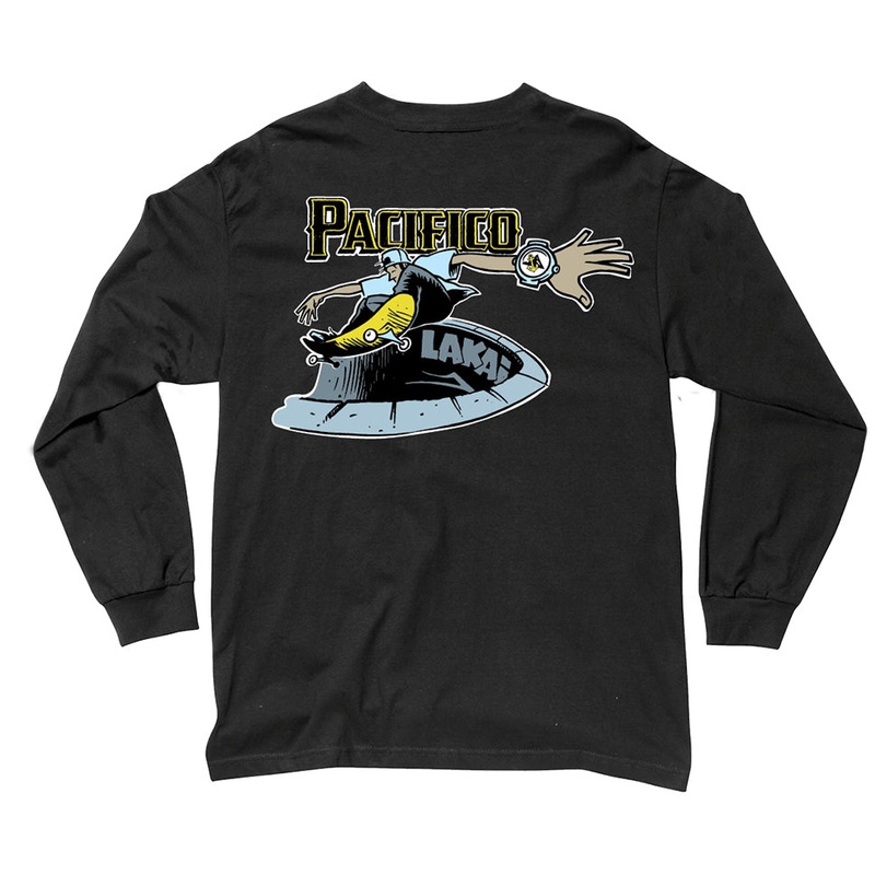 Lakai Pacifico x Lakai Deep End Long Sleeve T Shirt Black Small