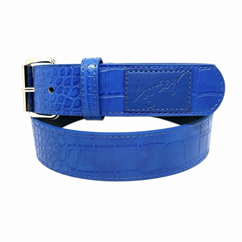 Loosey Croc Skin Blue Belt Blue One Size Fits All