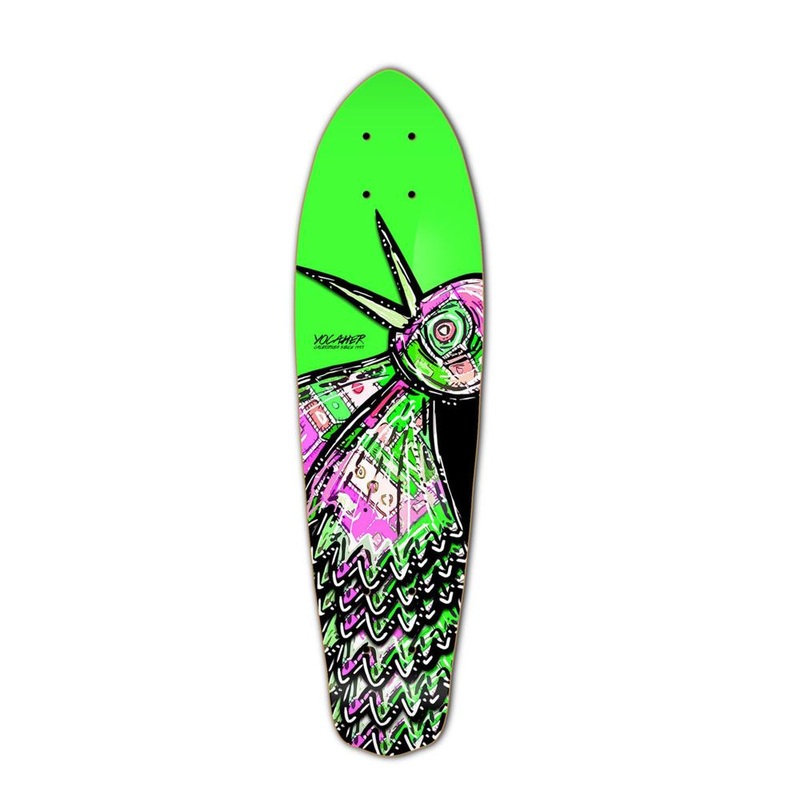 Punked Micro Cruiser  Deck – The Bird Green Deck