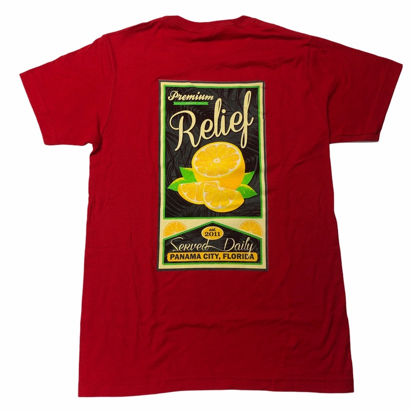 RELIEF ORANGE SLICE T SHIRT  RED S