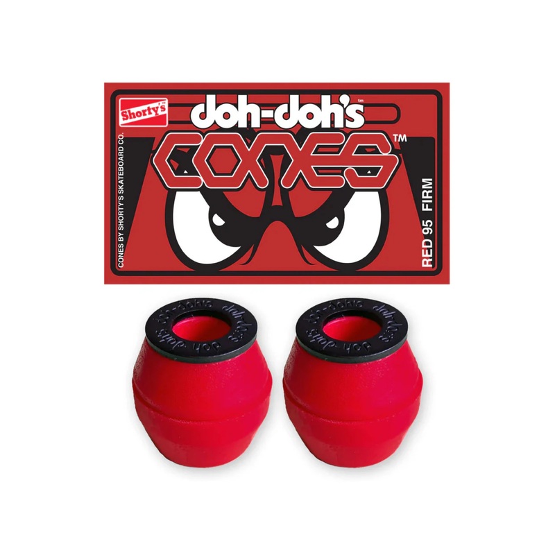 Shorty’s Doh-Dohs Skateboard Bushings Red 95a Cones 95a