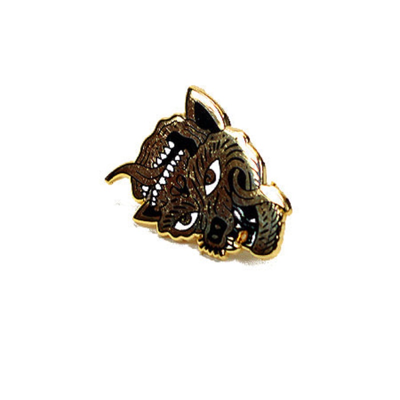 Sketchy Tank Flip Out Lapel Pin Gold N/A