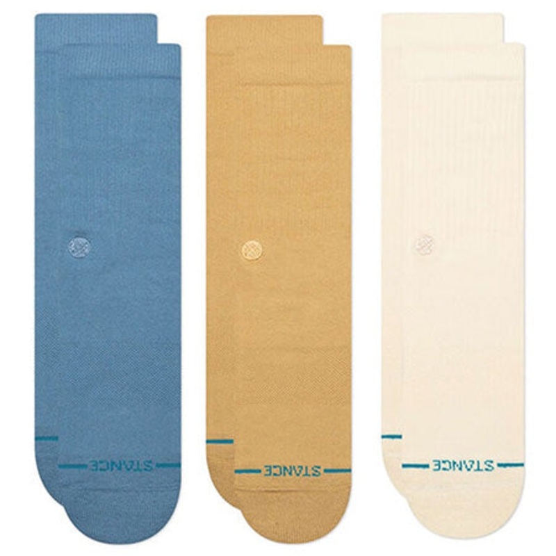 Stance Icon 3 Pack Socks White Large