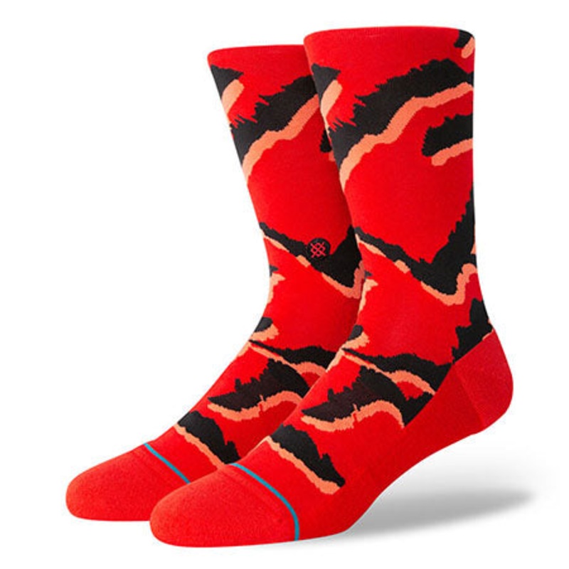 Stance Pelter Crew Socks Red Large