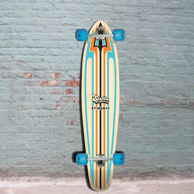 Stingray Longboard Bamboo 42″ Stella Kicktail – Complete