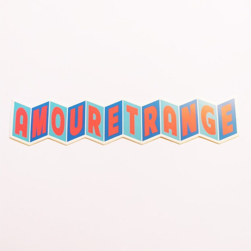StrangeLove Skateboard Sticker “Amouretrange” – 16.5 cm x 3.5 cm approx