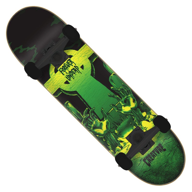 Creature Skateboards Forever Undead Mini Complete Skateboard Black/ Green 7.75 x 30 WB:13