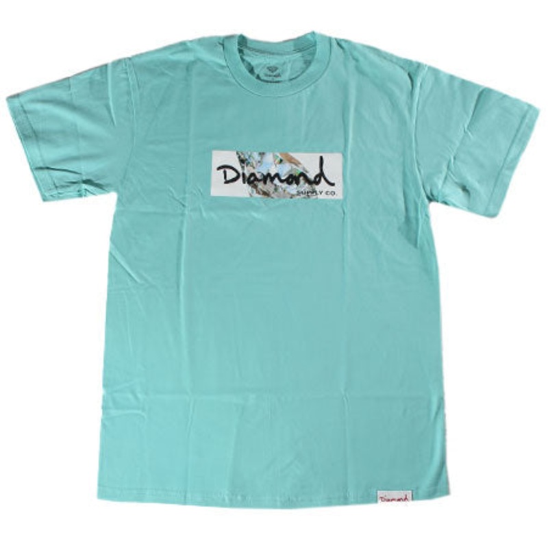 Diamond Clear Diamond Box Logo T Shirt Diamond Blue Medium