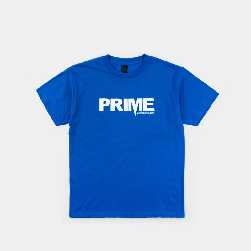 Prime Delux OG Logo Kids T Shirt – Royal Blue/ White Kids S