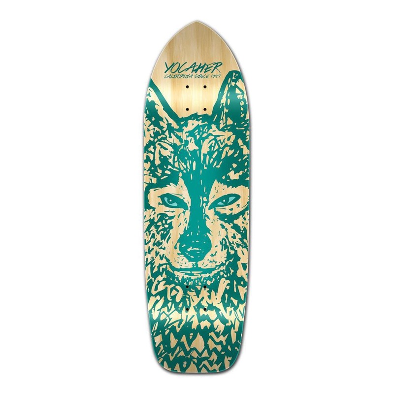 Punked Old School Longboard Deck – Spirit Animal Series – Wolf Deck