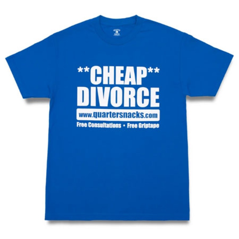 Quartersnacks Divorce T Shirt Royal Blue Large