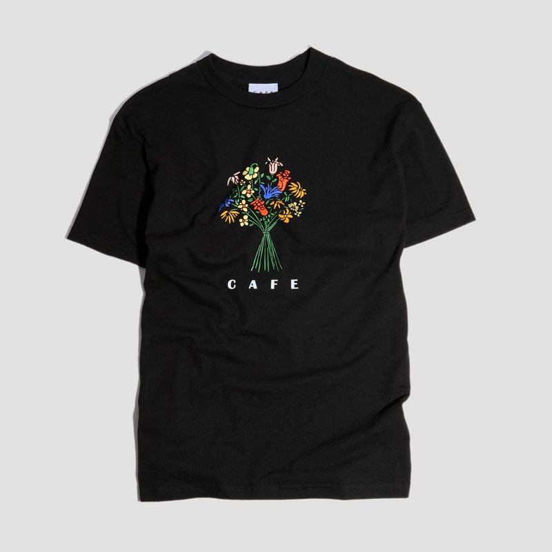 Skateboard Cafe Bouquet T-Shirt Black Small