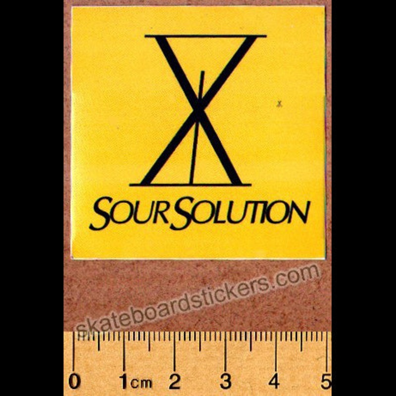 Sour Solution Skateboards Skateboard Sticker – Yellow Logo