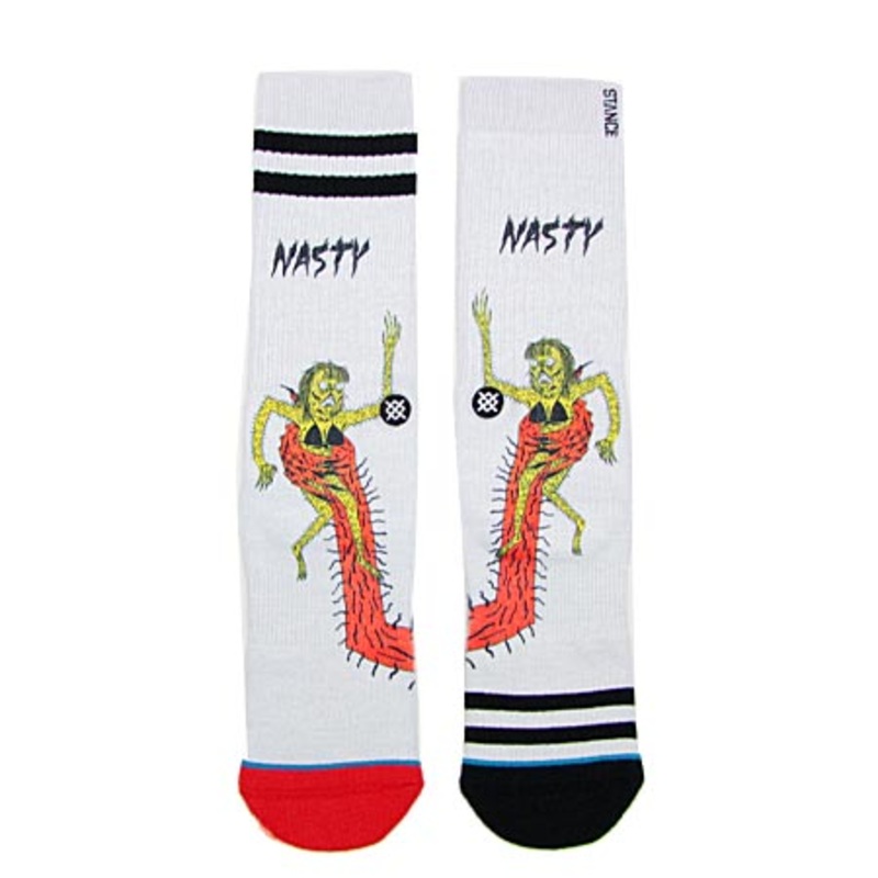 Stance Neckface Grabber Crew Socks White Large