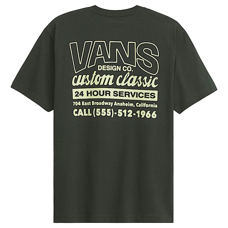 Vans Shop Front T Shirt Dried Kelp Medium